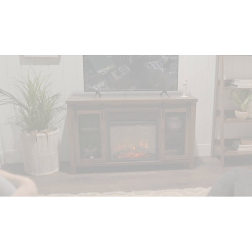 Millwood Pines Mahan TV Stand for TVs up to 55 with Electric Fireplace Included Reviews
